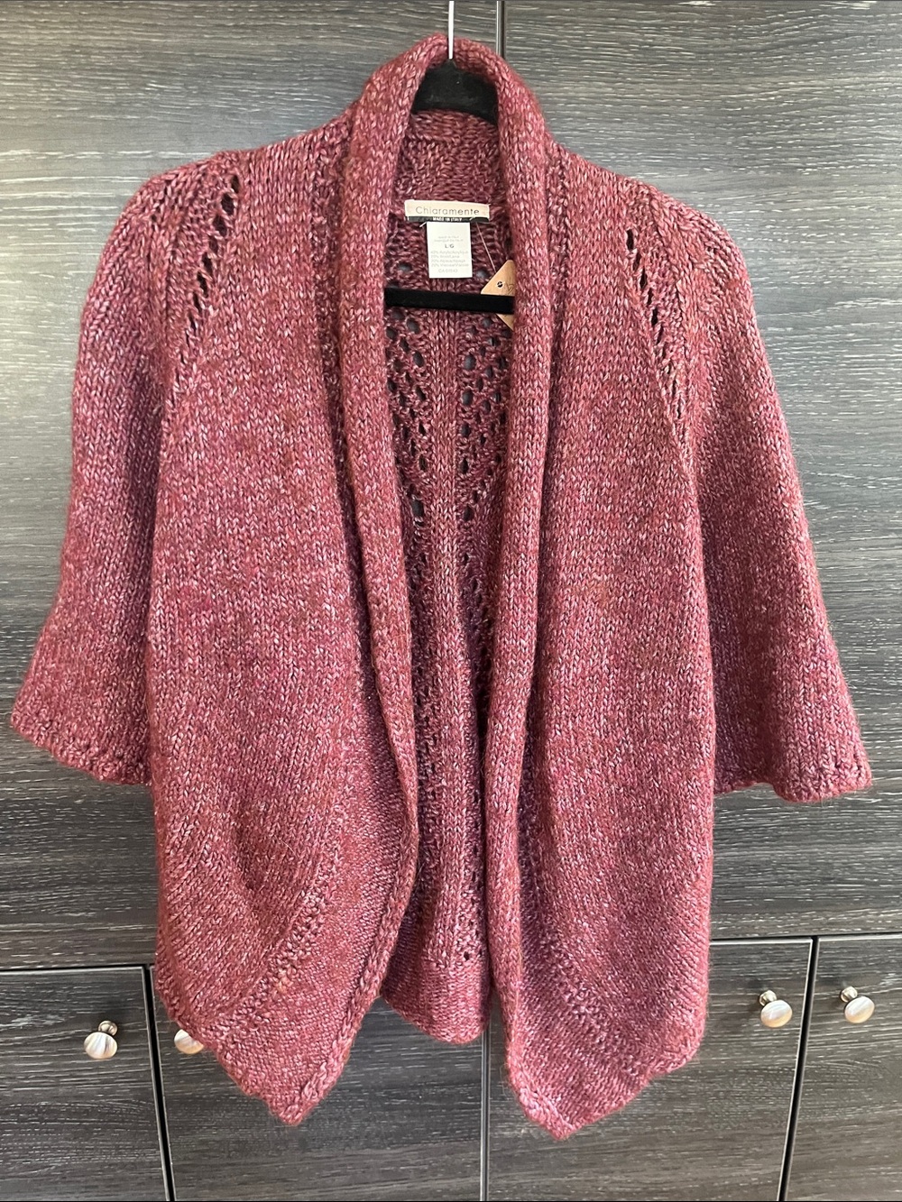 Chiaramente Made in Italy Burgundy Cardigan L